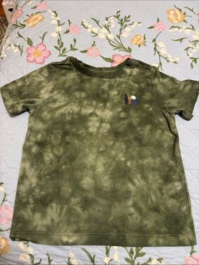 Aspen Embroidered Logo Left Chest Green TieDye Toddlers PreOwned TShirt Size 3